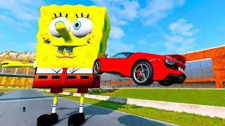 Cars against Sponge Bob😱 Beaming.Drive