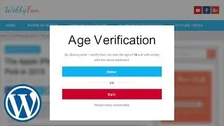 Add Age Verification To WordPress Website