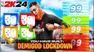 NBA 2K24 BEST LOCKDOWN BUILD IS A DEMIGOD LOCK! 2K24 BEST BUILD!