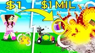 Minecraft: 1 DOLLAR VS 1,000,000 DOLLAR RAINBOW EXPLOSIVES!!! Crafting Mini-Game