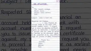 How to write NOC application || Bank application for noc || 
