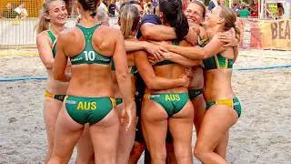Beach Handball Girls Australia vs Argentina Shootout Highlights