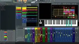 Testing the AKAI FireNFX looper mod... AminBlues Jam FL Studio