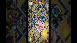 Laloo With Blimp and invisible spell, th13 Attack Strategy, 3 Star any Th13 war base, #Shorts