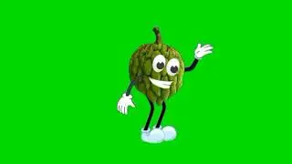 Laughing custard apple green screen effect