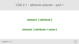 CSS 2.1 - css selectors - attribute selector - part 1 (title attribute or attribute and value)