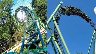Riding Helix Roller Coaster! Multi Angle 4K POV! Liseberg Sweden Amusement Park