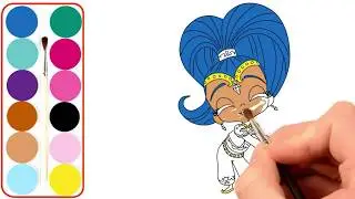 How to draw and color Shine - Shimmer and Shine