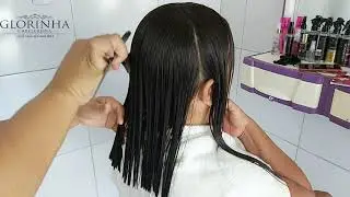 COMO FAZER UM CORTE SIMPLES E FÁCIL ? CORTE PARA DA PESO E VOLUME AO CABELO LISO NATURAL - COMPLETO