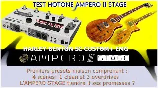 Hotone Ampero Stage Harley Benton SC Custom EMG -TEST Roland JC 120