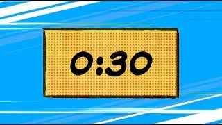 30 Second Comic Book Style Countdown Timer, Super Hero Music 🎵
