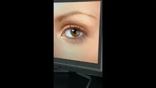 Creating Realistic Details in the Eyes Using Adobe Photoshop. #shorts