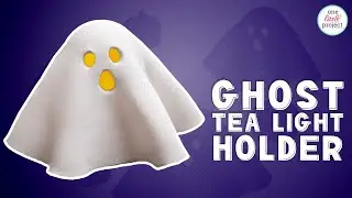 DIY Ghost Tea Light Holder | Clay Ghost Tealight for Halloween