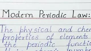 Modern Periodic Law