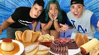 O ÚLTIMO A PARAR DE COMER COMIDAS DE PADARIA GANHA !! - CAROL LOURES, DIEGO LUCAS E GUI