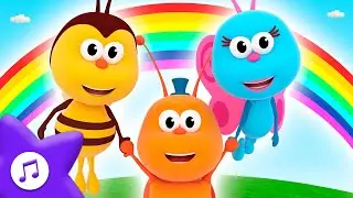 Песенка про радугу 🌈 Обучающие песни для детей | Любимые насекомые - Bichikids