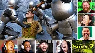 Reactors Reaction To Shrek Getting Peppered * ON KNIGHTS!!! | Shrek Movie (2004) Movie Reaction