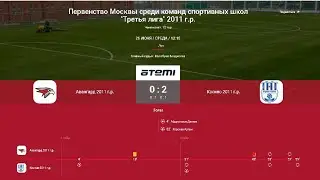 12 Тур ЛПМ 2024. Третья Лига.  26.06.2024. ФА "Авангард-2011" - МФА "Косино".  Счет 0:2.