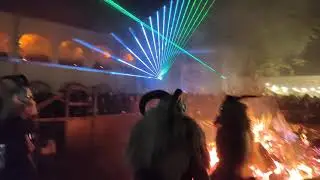 Laser show in Rakičan Halloween party Slowenia