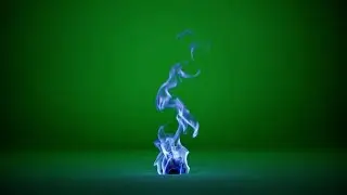 Blue Flame Energy – Looped Green Screen VFX Animation