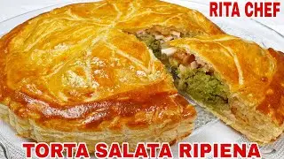 STUFFED SAVORY PIE🥦RITA CHEF | Tasty and super appetizing.