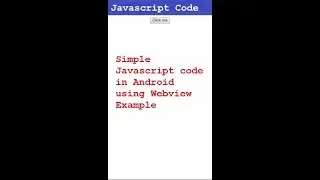 java script code in android using web view