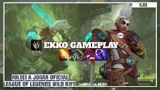PRIMEIRA GAMEPLAY DE EKKO NO WILD RIFT