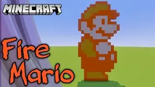 Minecraft Pixel Art Tutorial - Fire Mario (Super Mario Bros. 3)