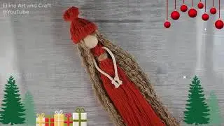 Macrame doll Christmas decoration