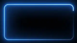 Blue Neon Frame Background | MD Animated Backgrounds | Free Video Backgrounds
