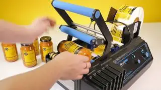 Jars being Labelled on the BenchMARK Labelling Machine
