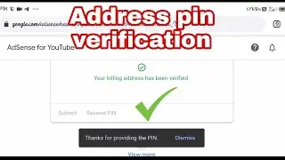$How to verify pin address for youtubers...with in seconds$||