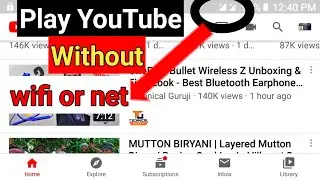 How to play youtube without internet||hide wifi icon.