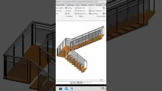 interior staircase design in Revit Architecture 🏡🏡..#