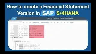 How to create Financial Statement Versions in SAP S/4HANA