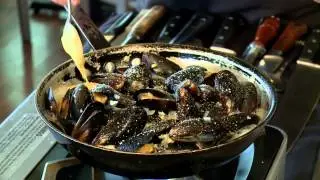 Cooking with Chef Lalanne Billi Bi Mussels