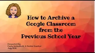 How to Archive a Google Classroom