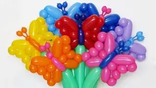 Butterfly of two balloons - twisting tutorial (Subtitles)