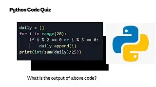 Python job interview question.