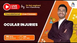 90 Days University Proff Pre Final Ophthalmology Live Class on Ocular injuries by Dr.Raj Vaghani
