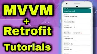 Android MVVM Retrofit Live Data JAVA Tutorial | Holidays App in Android Studio