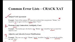 Error Detection Most Commonly asked Errors | Tips to Score 99+ile in XAT VARC | Last Minute Tips