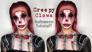 Creepy Clown Halloween Makeup Tutorial