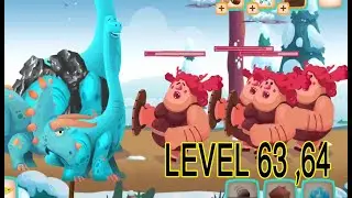DINO BASH : LEVELS 63, 64 COMPLETED iOS, Android Gameplay New Update