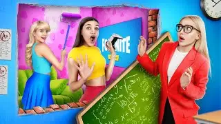 ¡Construyendo una Habitación Secreta en la Escuela! ¡Nunca LA ENCONTRARÁS!