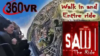 360 VR Video - Saw the ride Thorpe Park Resort - WALK IN AND FULL RIDE - Meta Quest VR