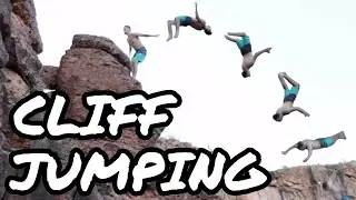 INSANE CLIFF JUMPING HIDDEN SPOT IN ARIZONA | Canyon Lake AZ 50ft Cliffs | Insta 360 Camera