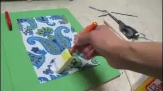 Glue Fabric to Wood Using Mod Podge