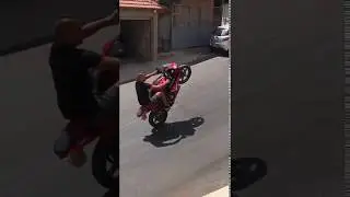 Yamaha R-125 wheelie