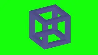 3D CUBE ROTATING... GREEN SCREEN VIDEO